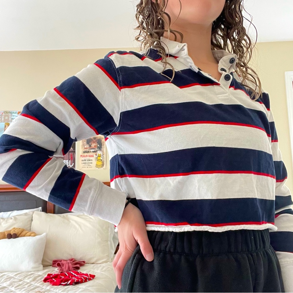 Garage cropped rugby tee